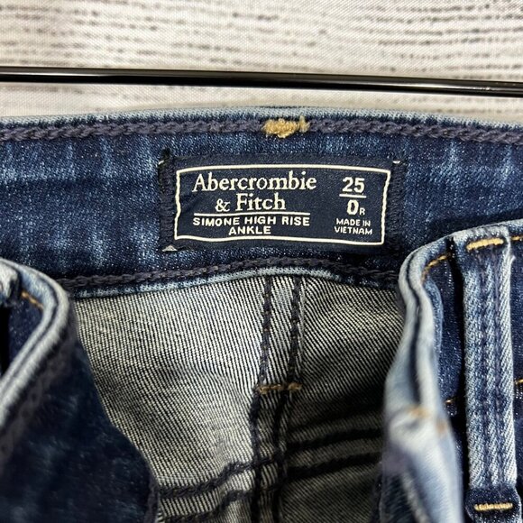 Abercrombie & Fitch Distressed Skinny Jeans, Size 25 - Picture 7 of 7